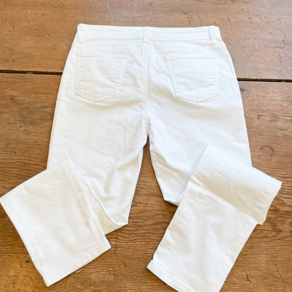Eileen Fisher White Skinny Ankle Jeans - Picture 2 of 13